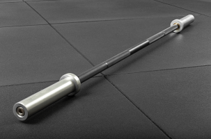 60" Short Olympic Bar - Black QPQ (Shaft) %2B Bright Zinc Plated (Sleeves) - 153 cm. - 28 mm. - 12 K 60" Short Olympic Bar - Black QPQ (Shaft) %2B Bright Zinc Plated (Sleeves) - 153 cm. - 28 mm. - 12 K