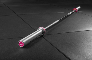 TRAINING LADY'S BAR - 79" Black TI & Bright Zinc Finish Woman Olympic Bar - Bushings - 201 cm. - 25  TRAINING LADY'S BAR - 79" Black TI & Bright Zinc Finish Woman Olympic Bar - Bushings - 201 cm. - 25